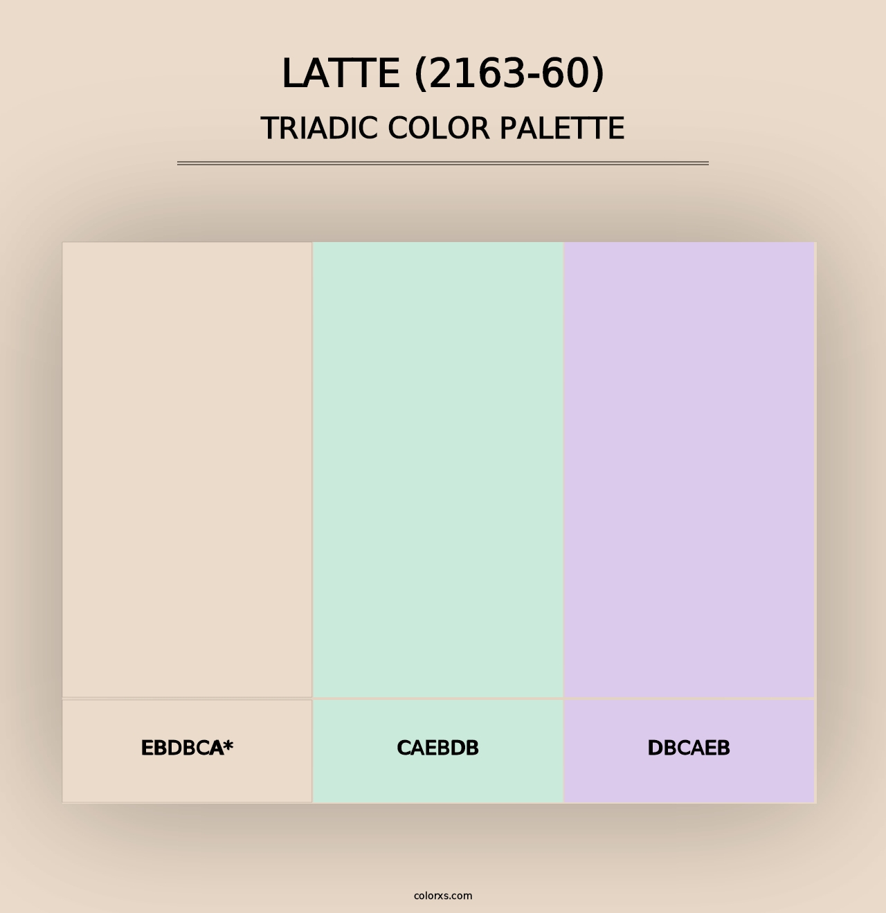 Latte (2163-60) - Triadic Color Palette