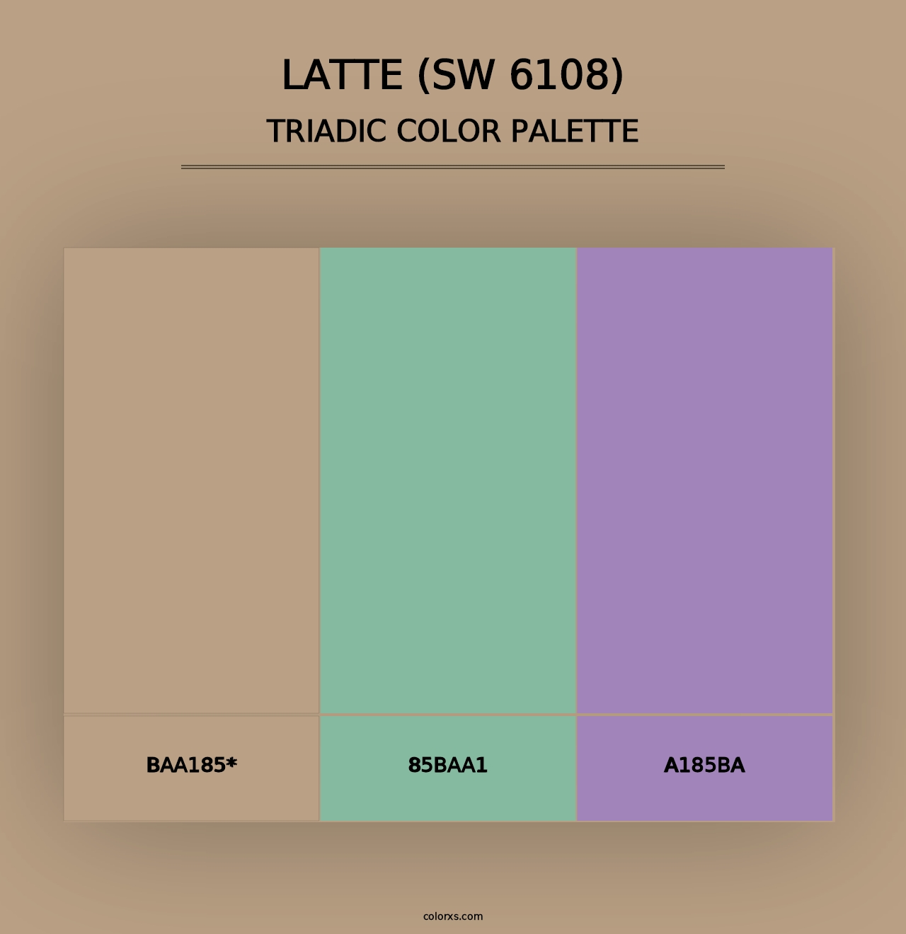 Latte (SW 6108) - Triadic Color Palette