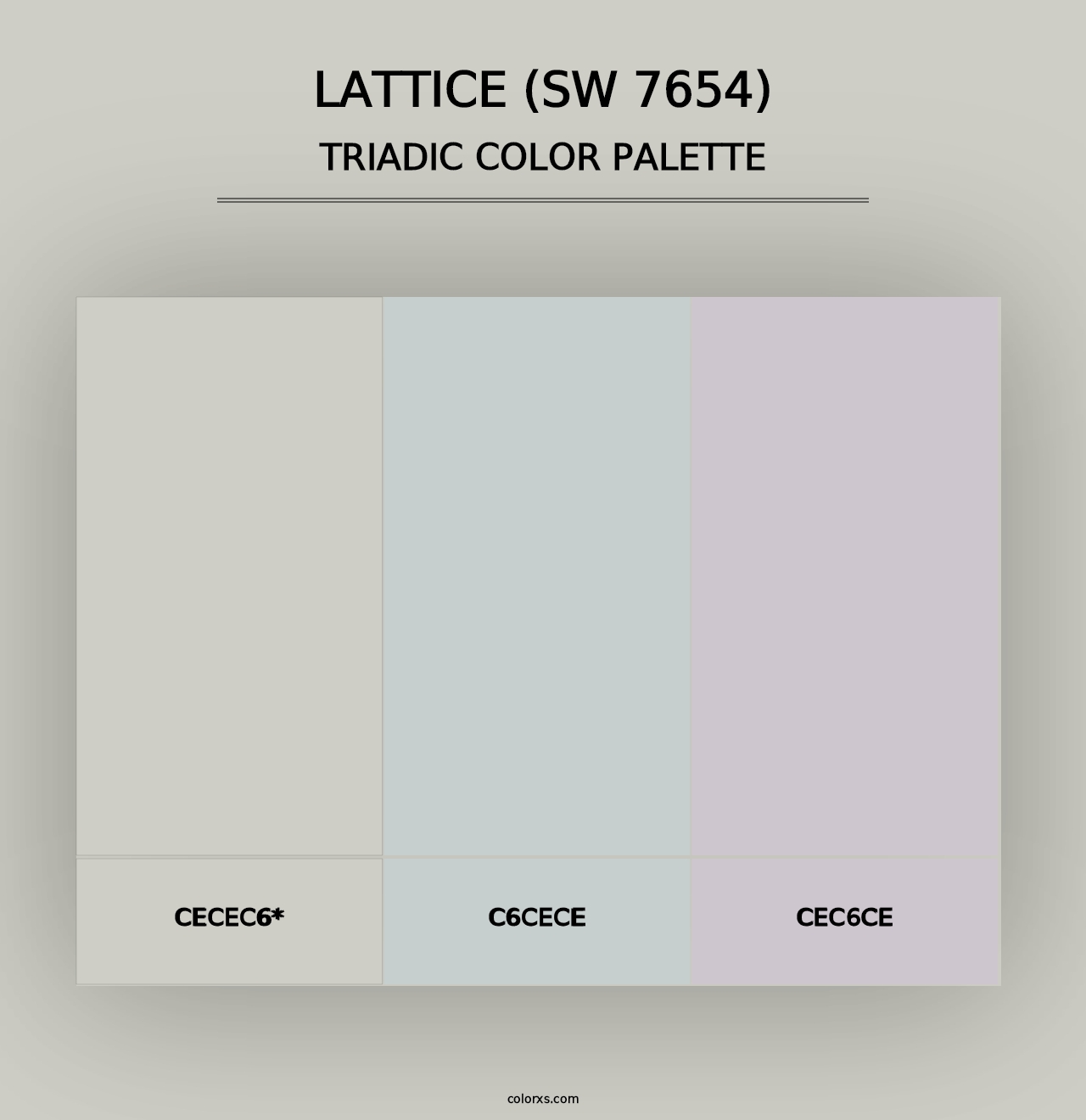 Lattice (SW 7654) - Triadic Color Palette