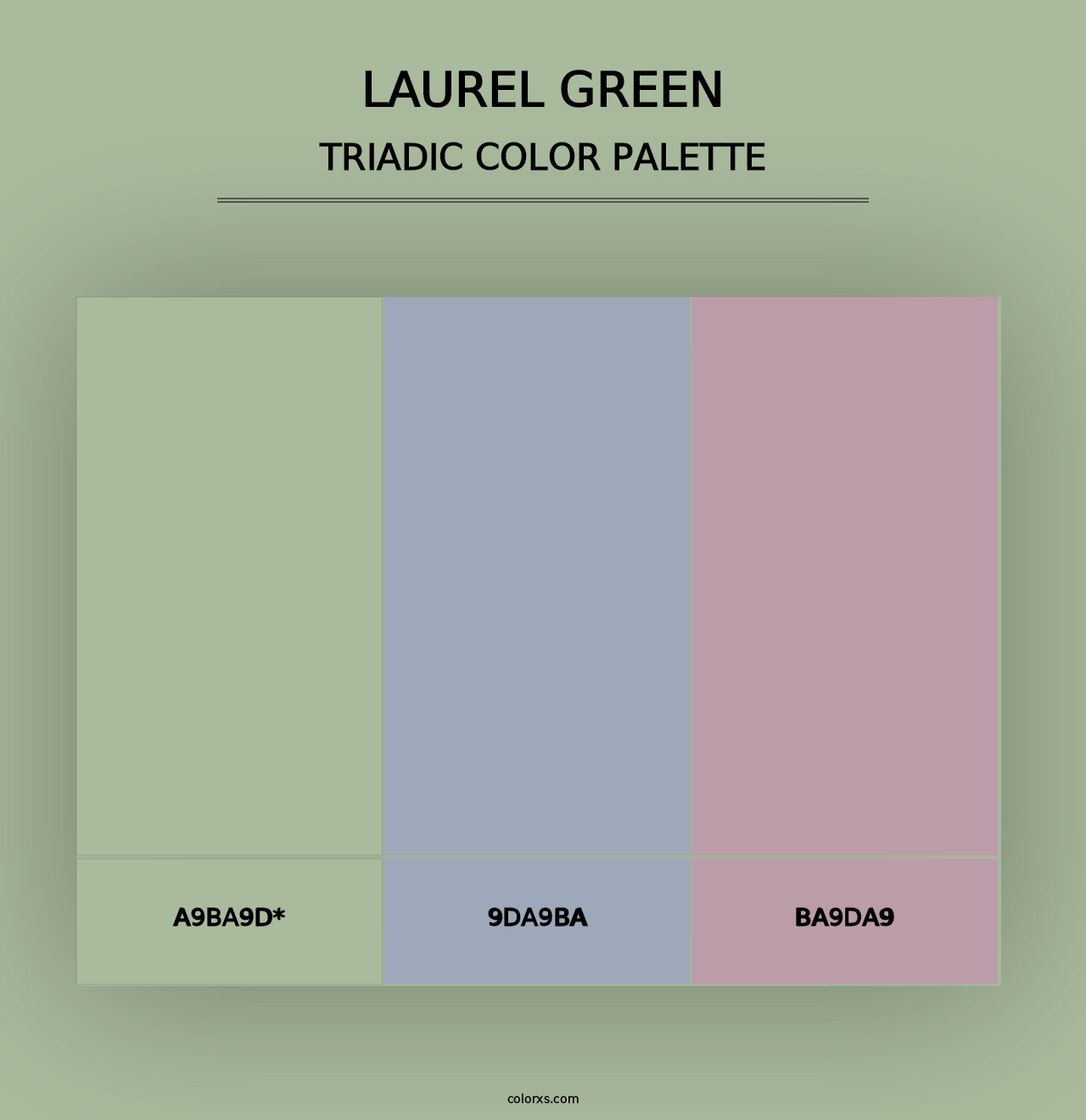 Laurel Green - Triadic Color Palette