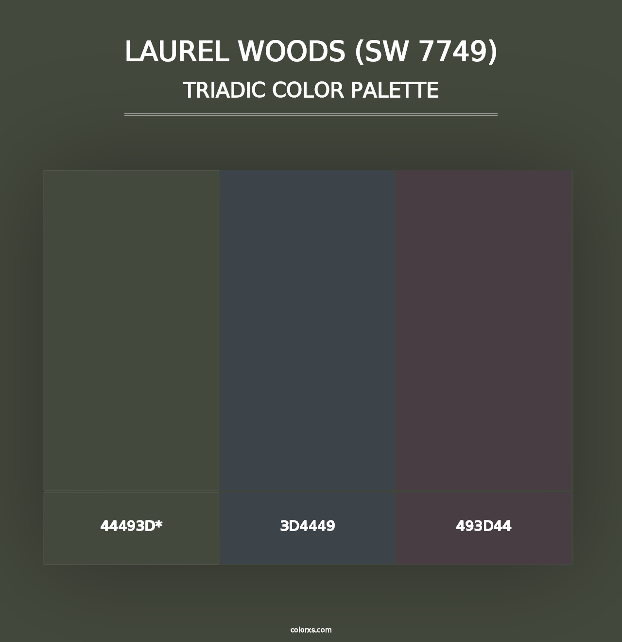 Laurel Woods (SW 7749) - Triadic Color Palette