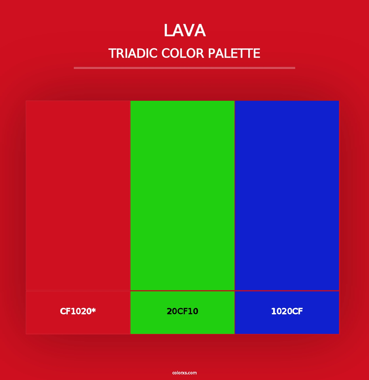 Lava - Triadic Color Palette