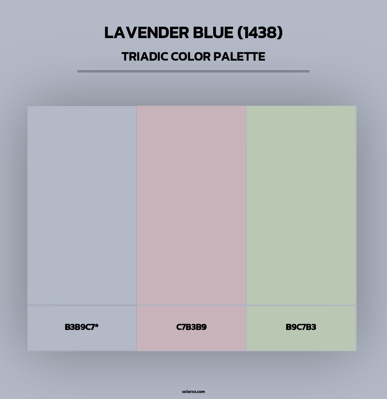 Lavender Blue (1438) - Triadic Color Palette