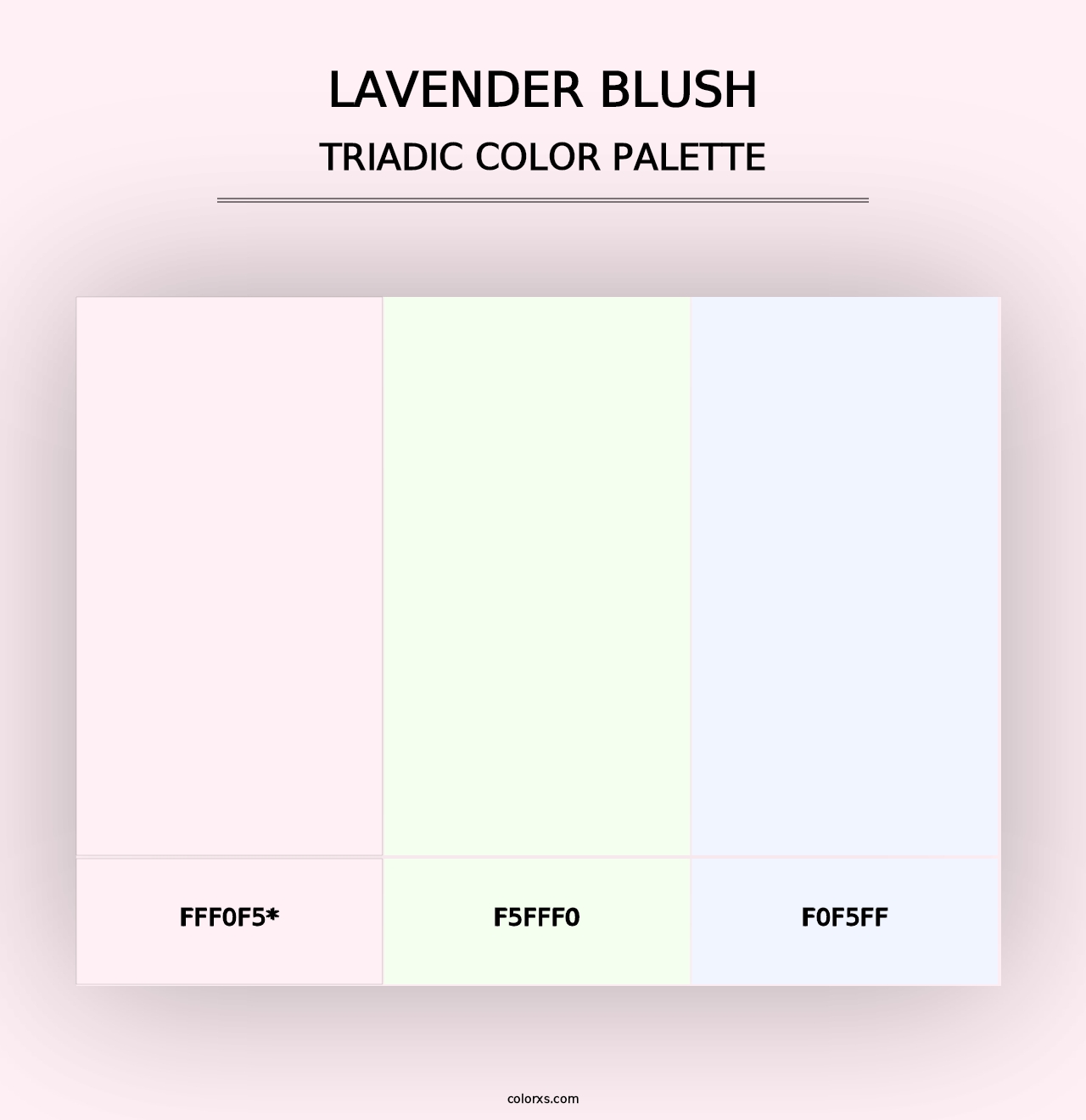 Lavender Blush - Triadic Color Palette