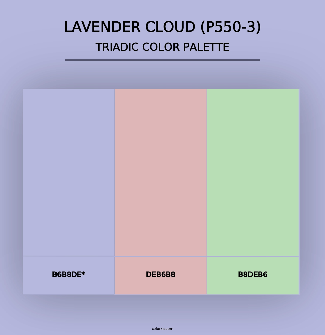 Lavender Cloud (P550-3) - Triadic Color Palette