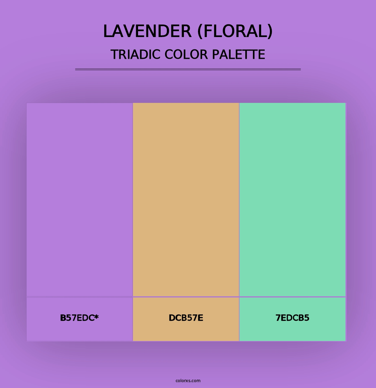 Lavender (Floral) - Triadic Color Palette