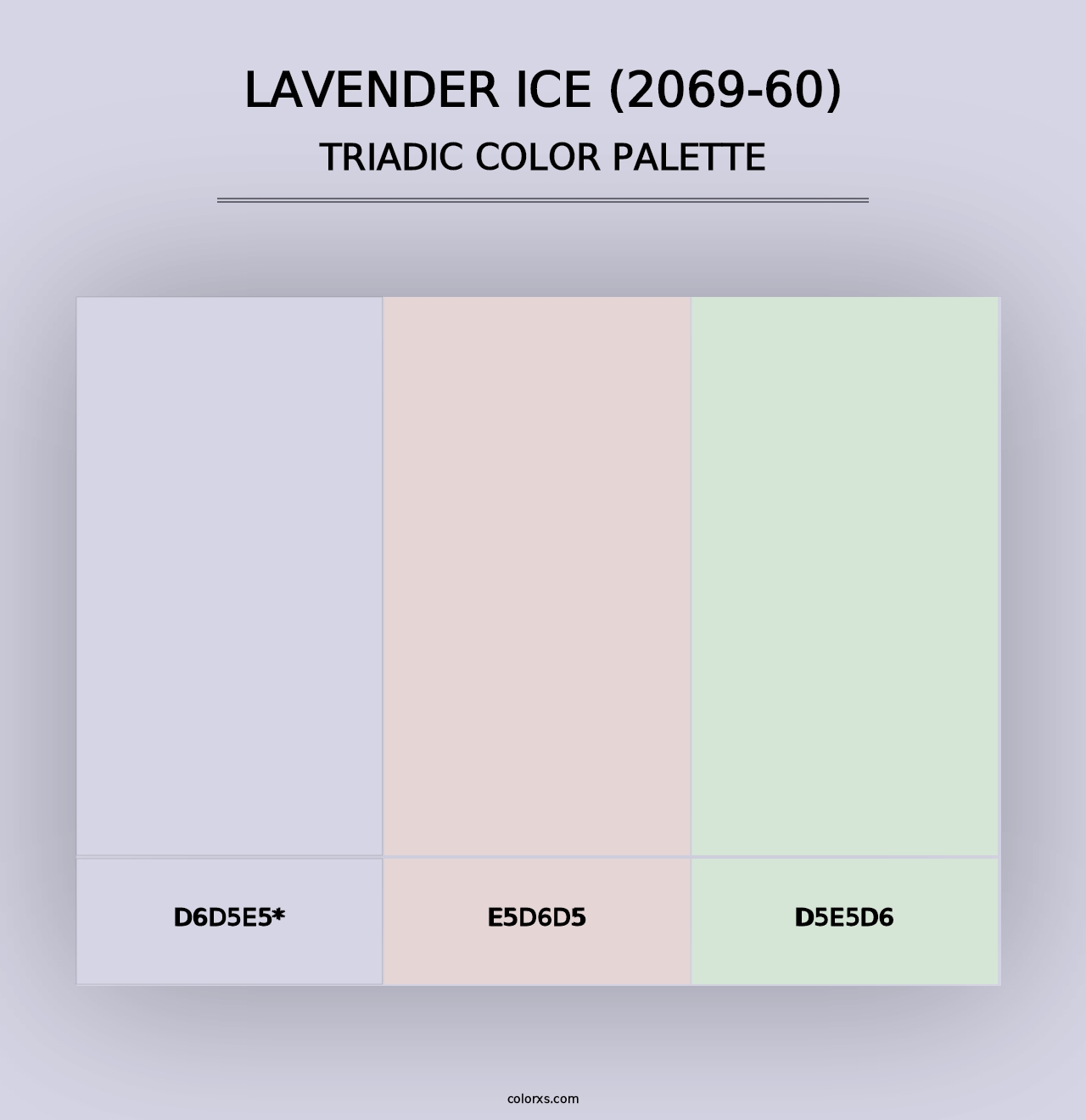 Lavender Ice (2069-60) - Triadic Color Palette