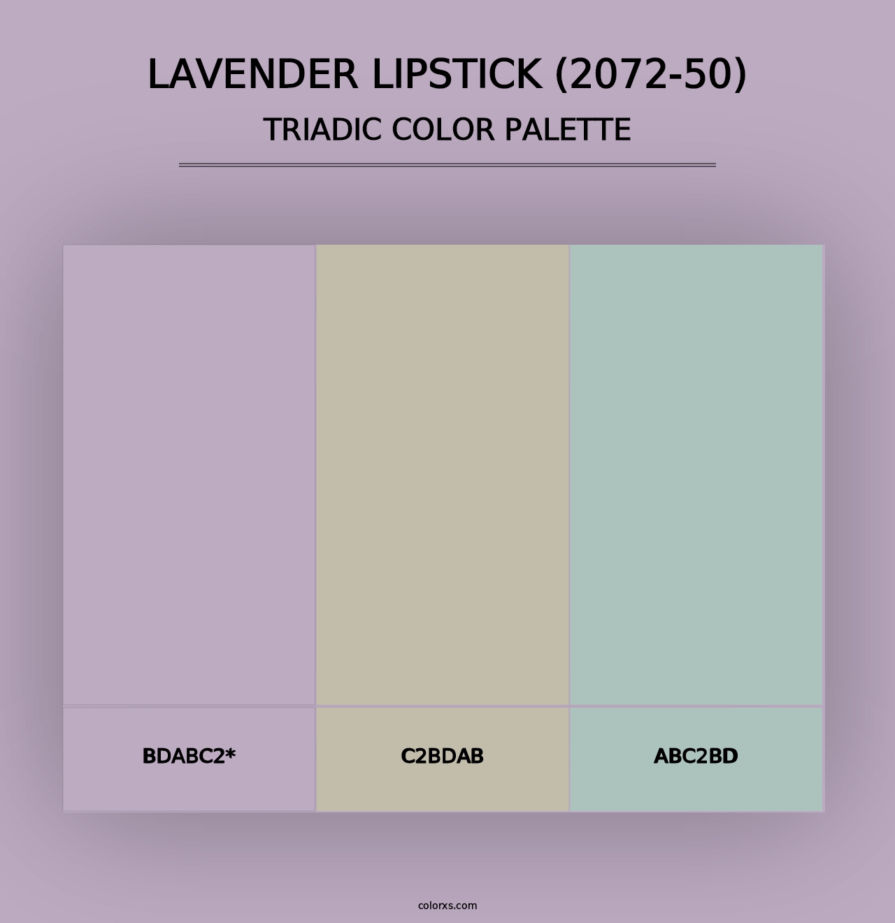 Lavender Lipstick (2072-50) - Triadic Color Palette