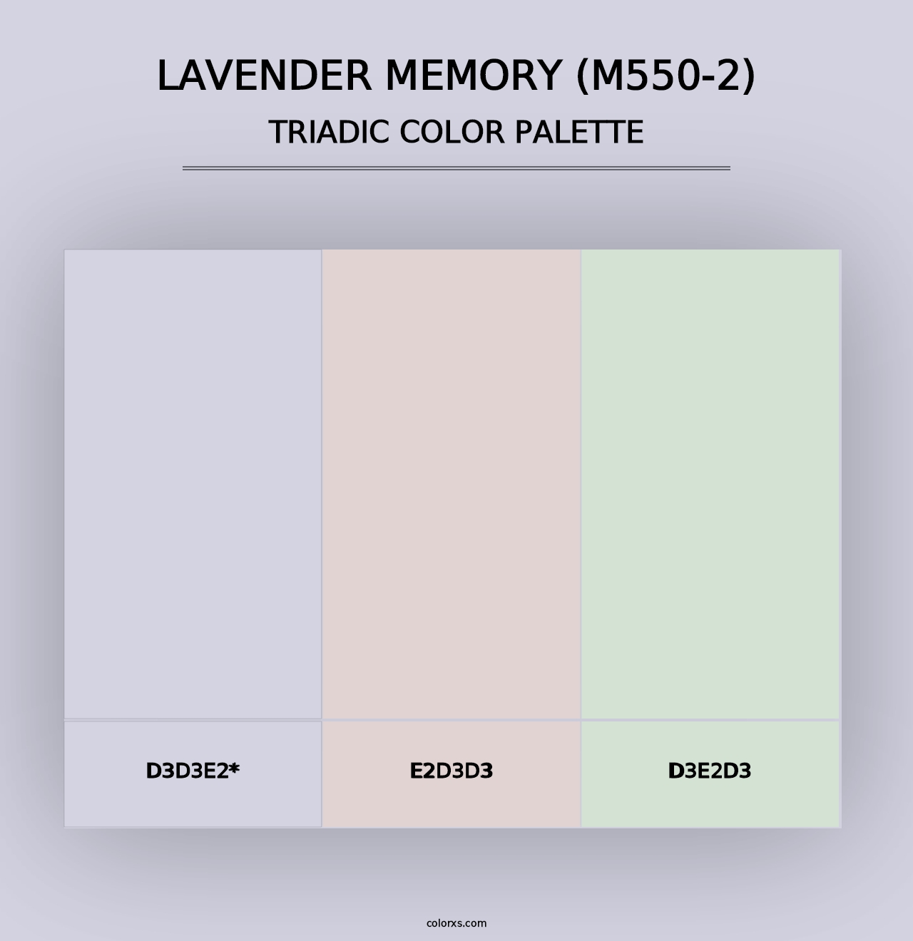 Lavender Memory (M550-2) - Triadic Color Palette