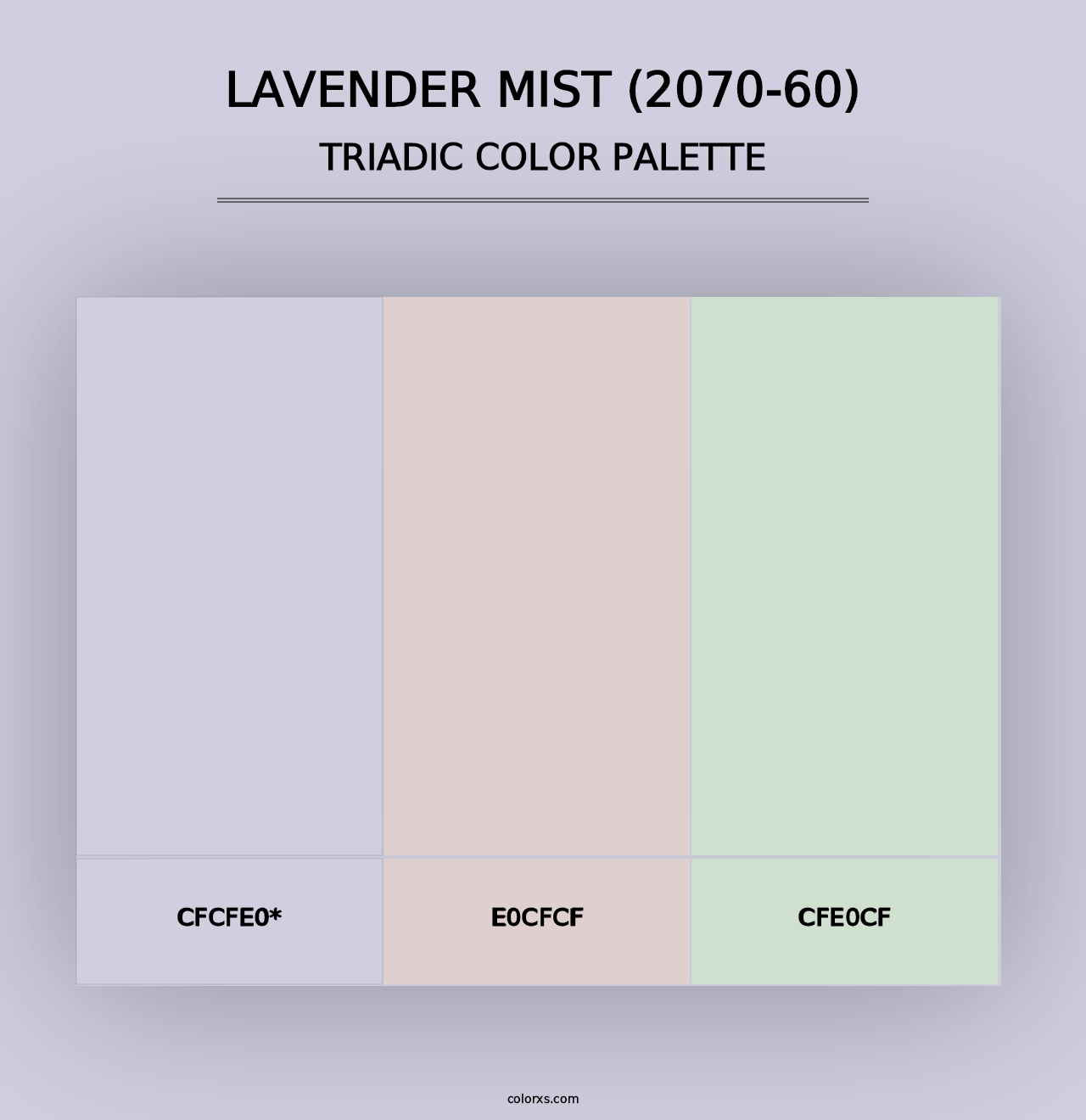 Lavender Mist (2070-60) - Triadic Color Palette