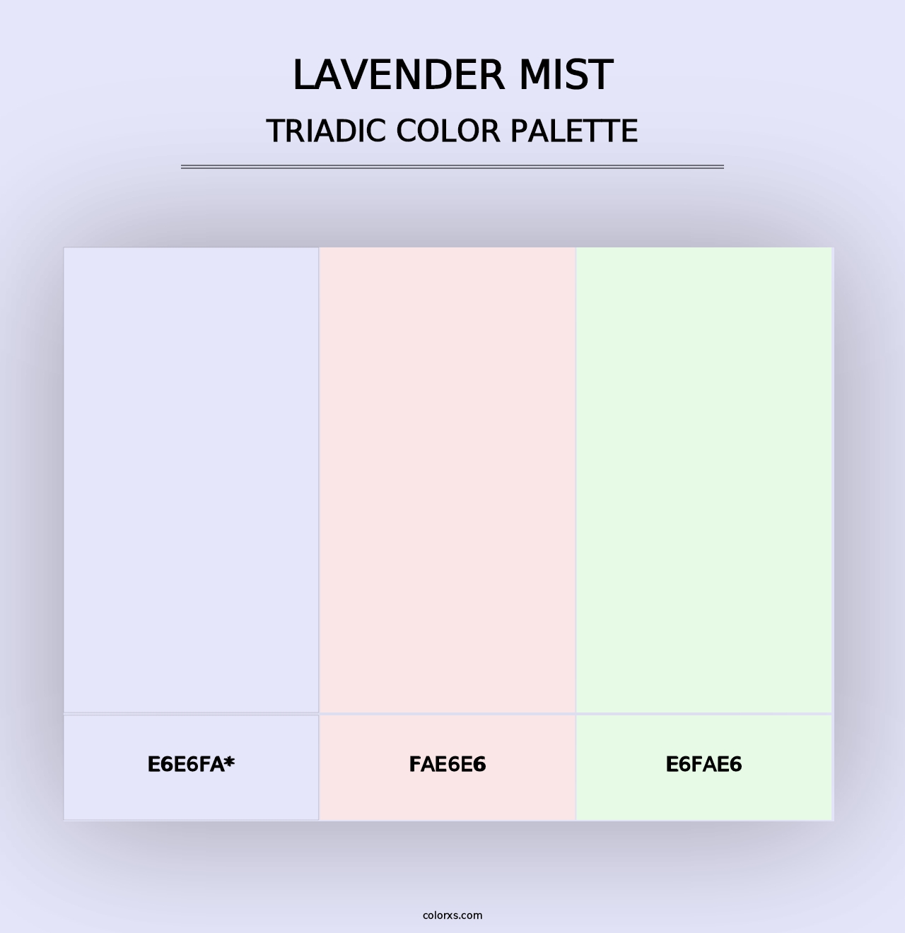 Lavender Mist - Triadic Color Palette