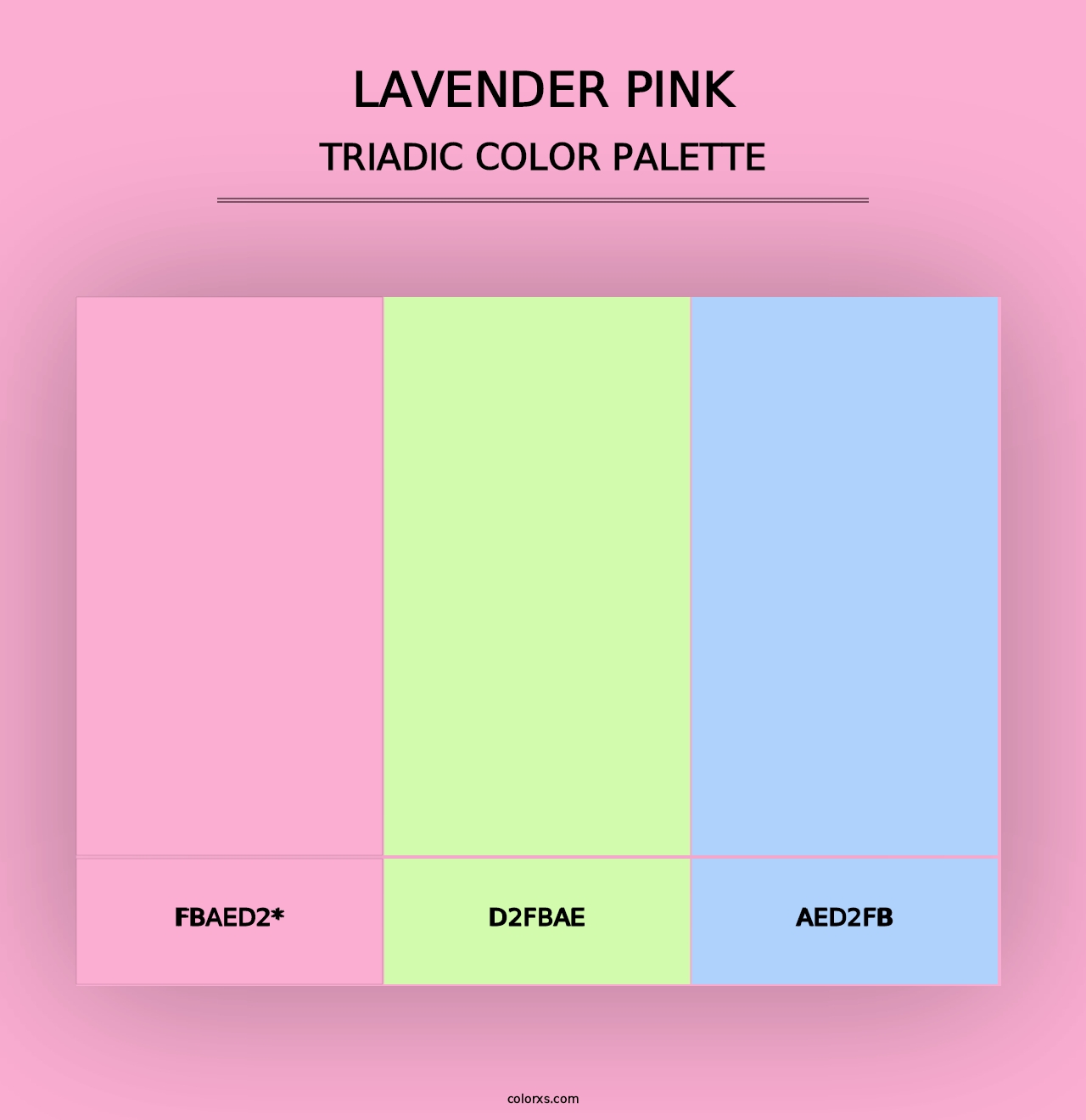 Lavender Pink - Triadic Color Palette