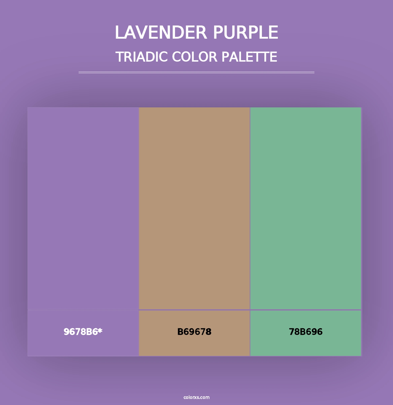 Lavender Purple - Triadic Color Palette