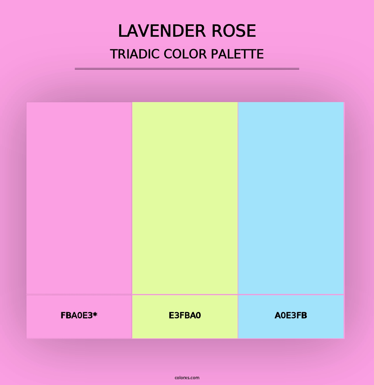 Lavender Rose - Triadic Color Palette