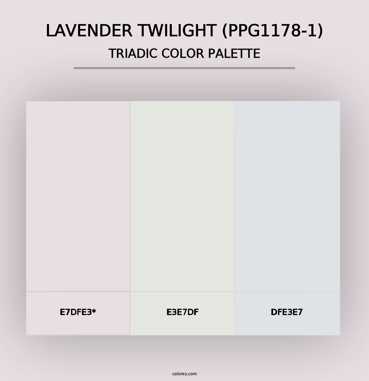 Lavender Twilight (PPG1178-1) - Triadic Color Palette