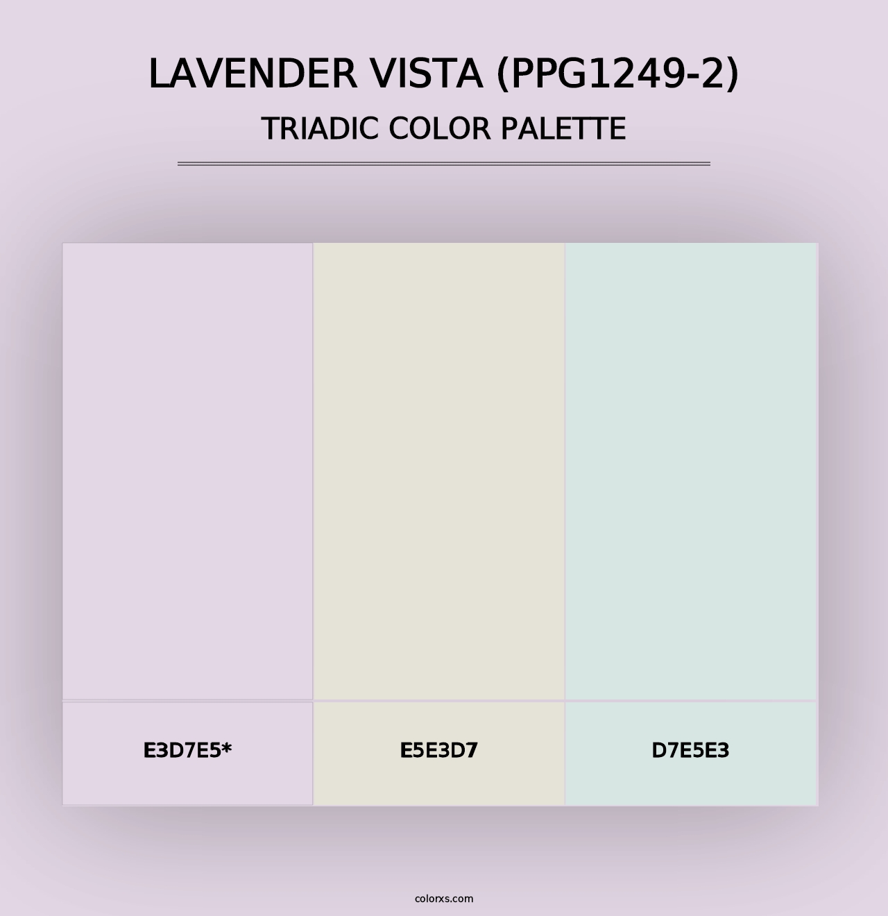 Lavender Vista (PPG1249-2) - Triadic Color Palette