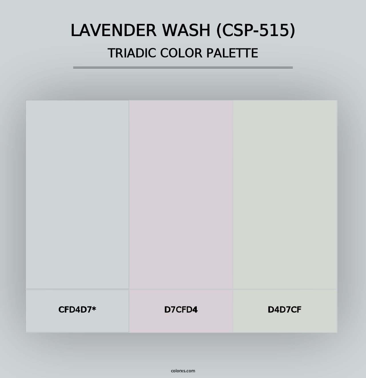 Lavender Wash (CSP-515) - Triadic Color Palette