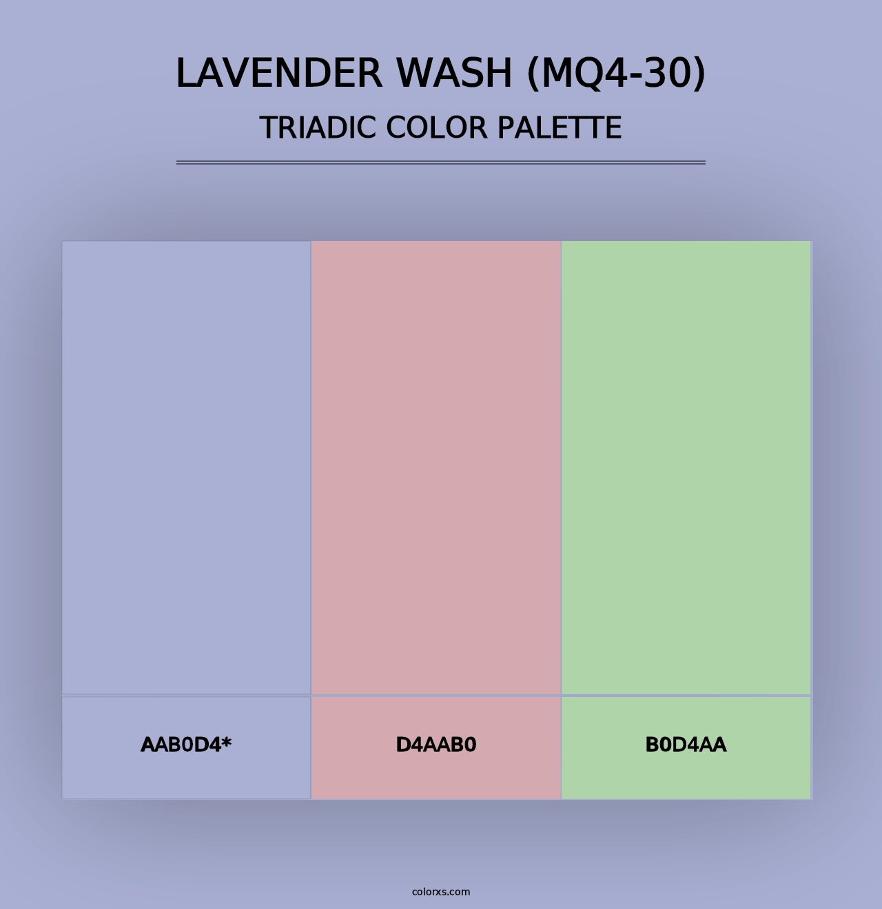 Lavender Wash (MQ4-30) - Triadic Color Palette