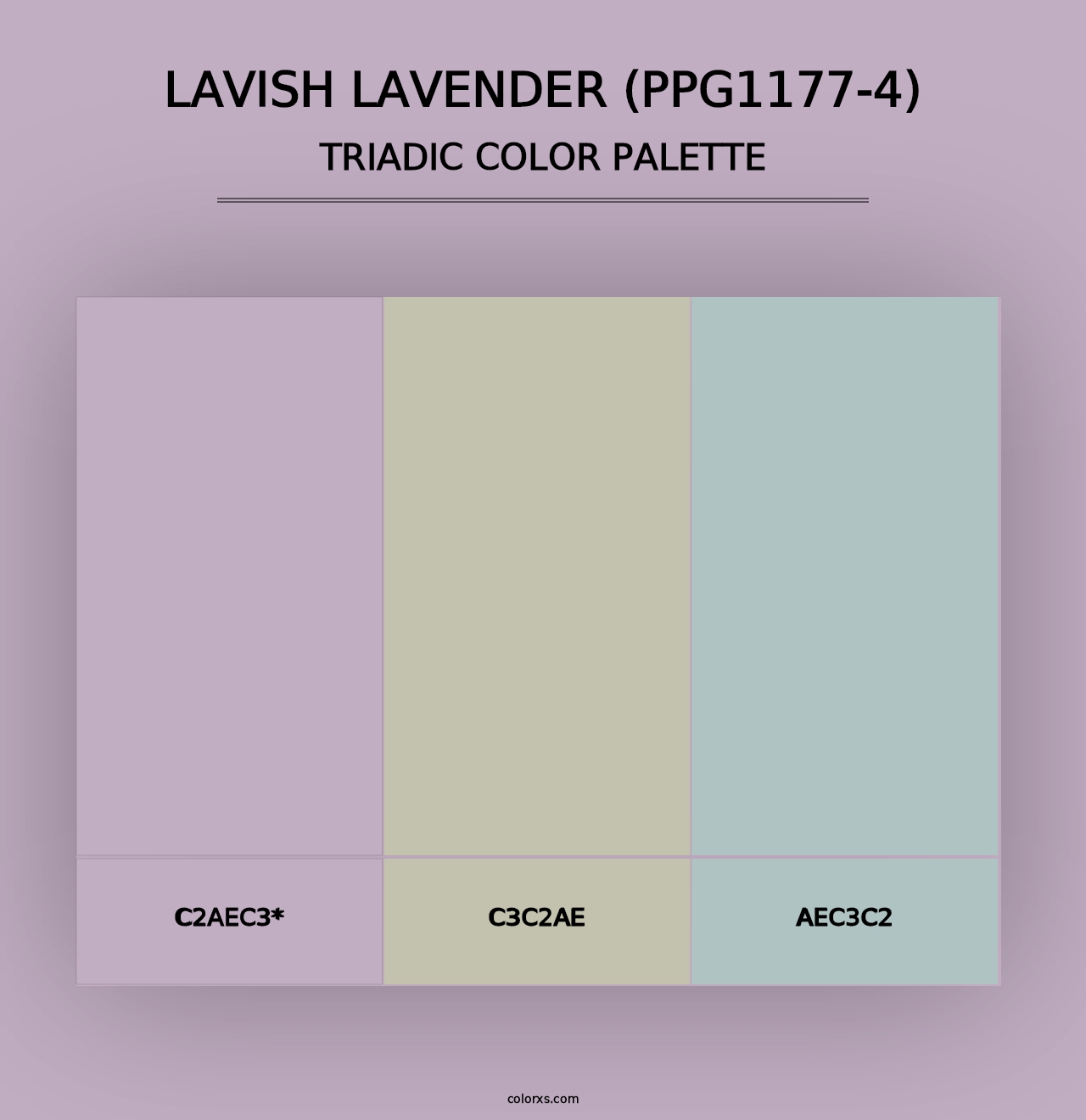 Lavish Lavender (PPG1177-4) - Triadic Color Palette