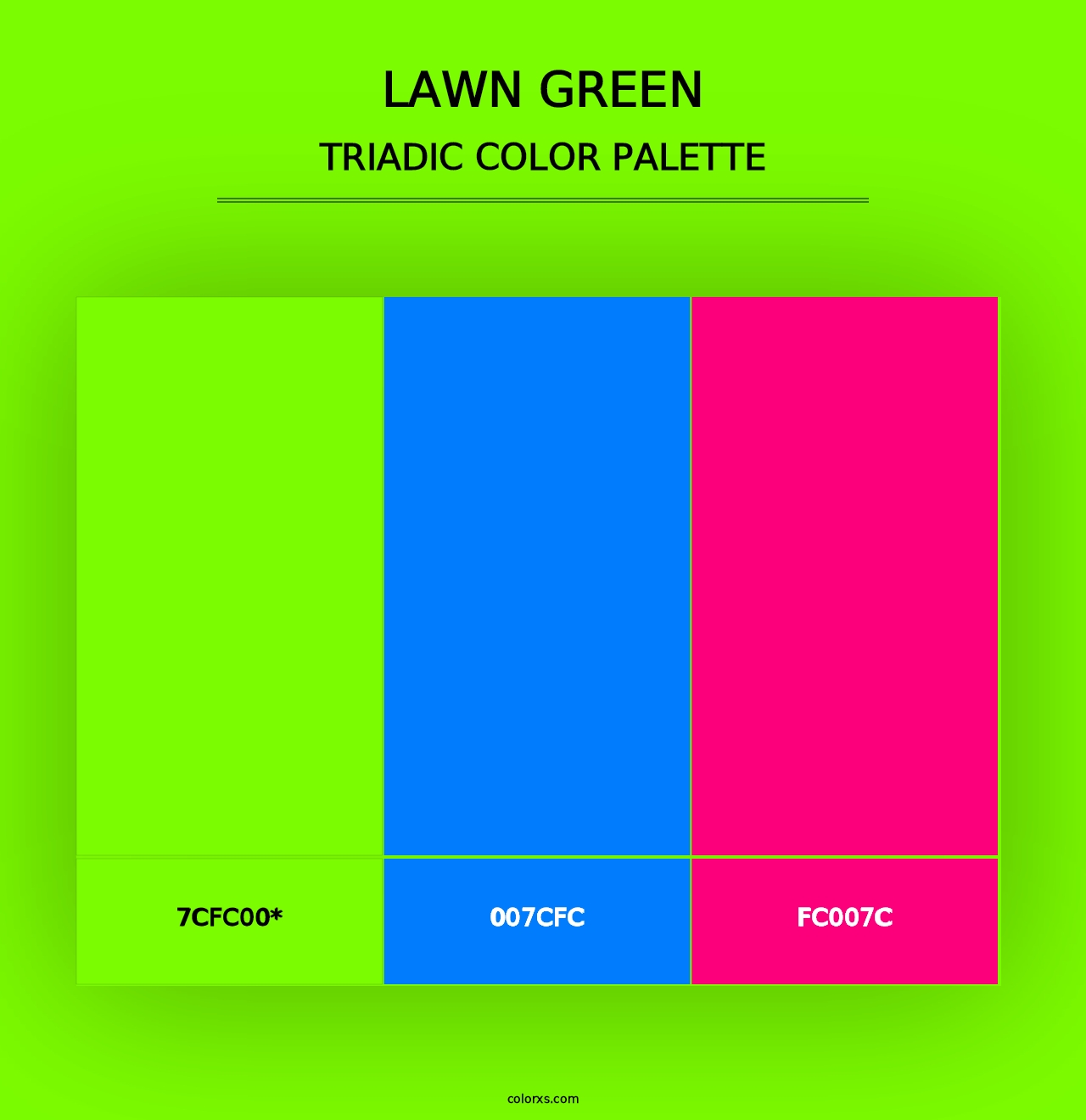 Lawn Green - Triadic Color Palette