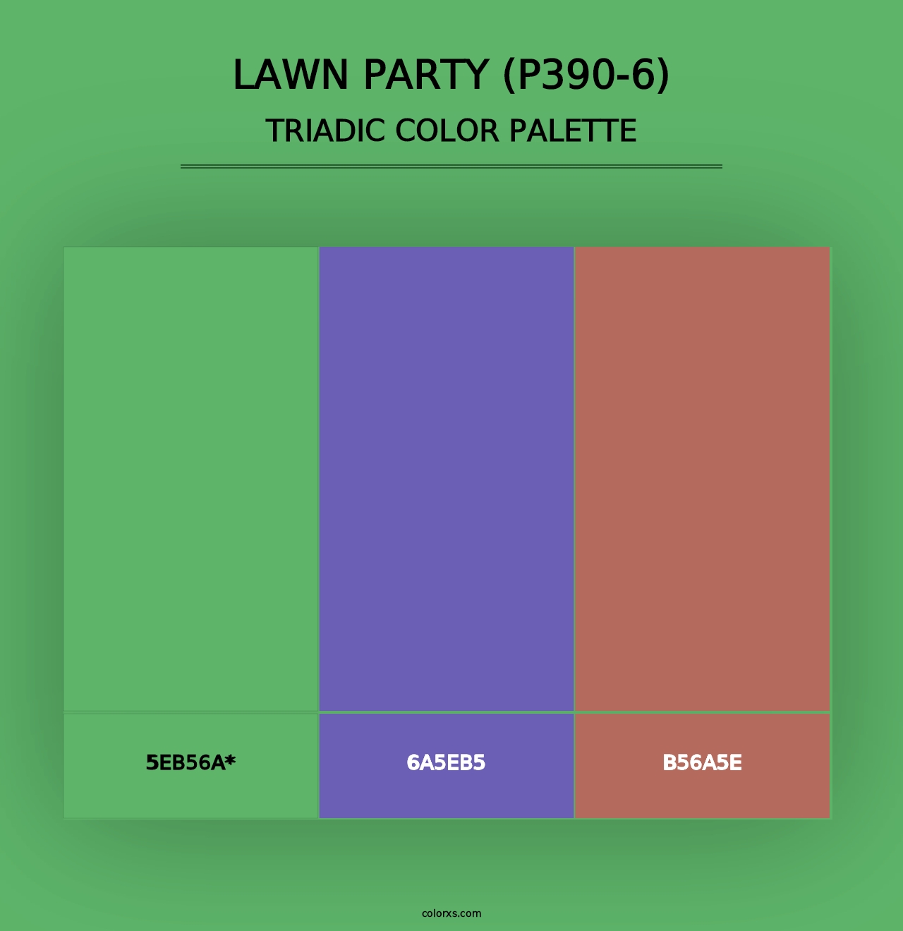 Lawn Party (P390-6) - Triadic Color Palette