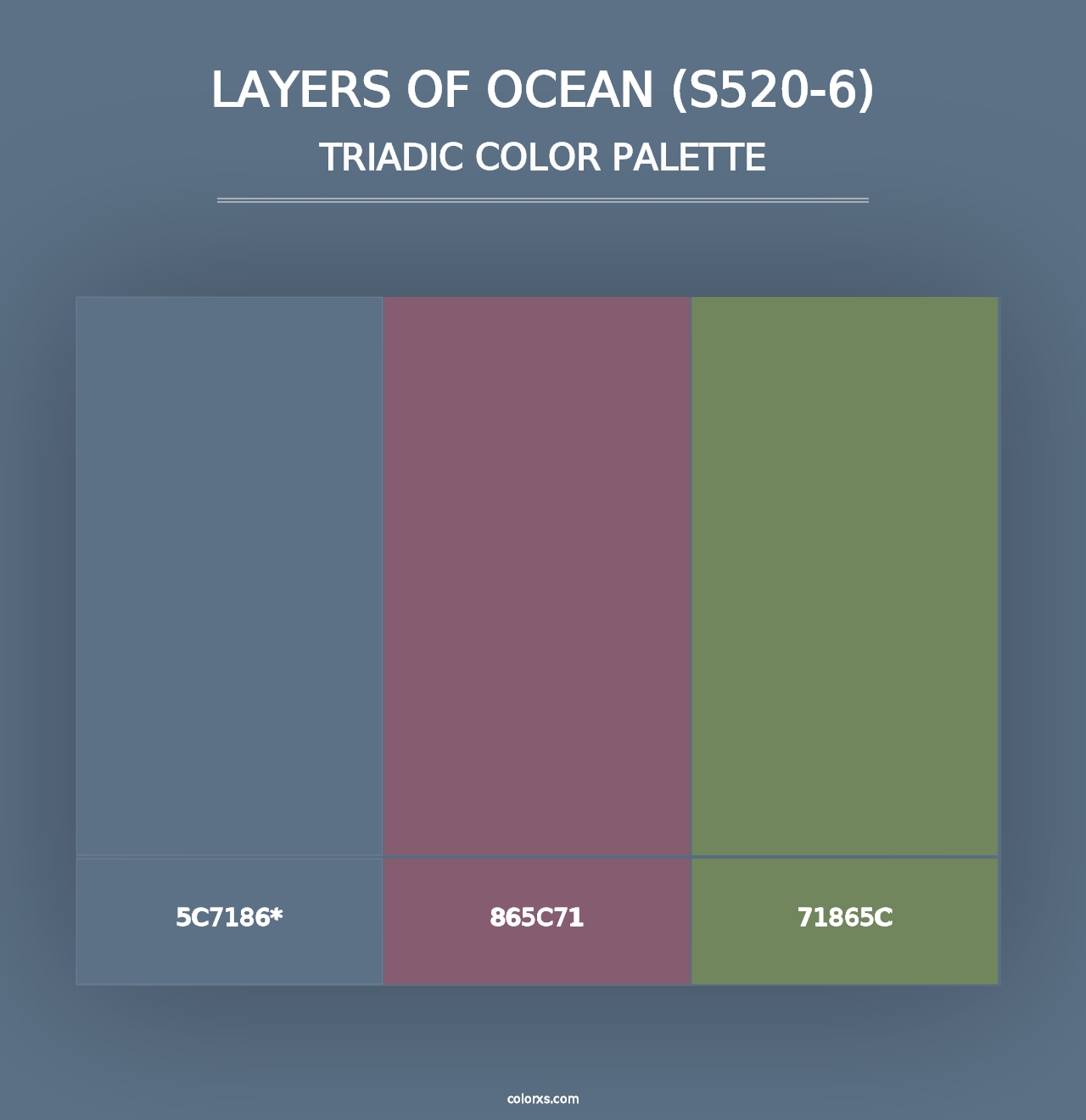 Layers Of Ocean (S520-6) - Triadic Color Palette