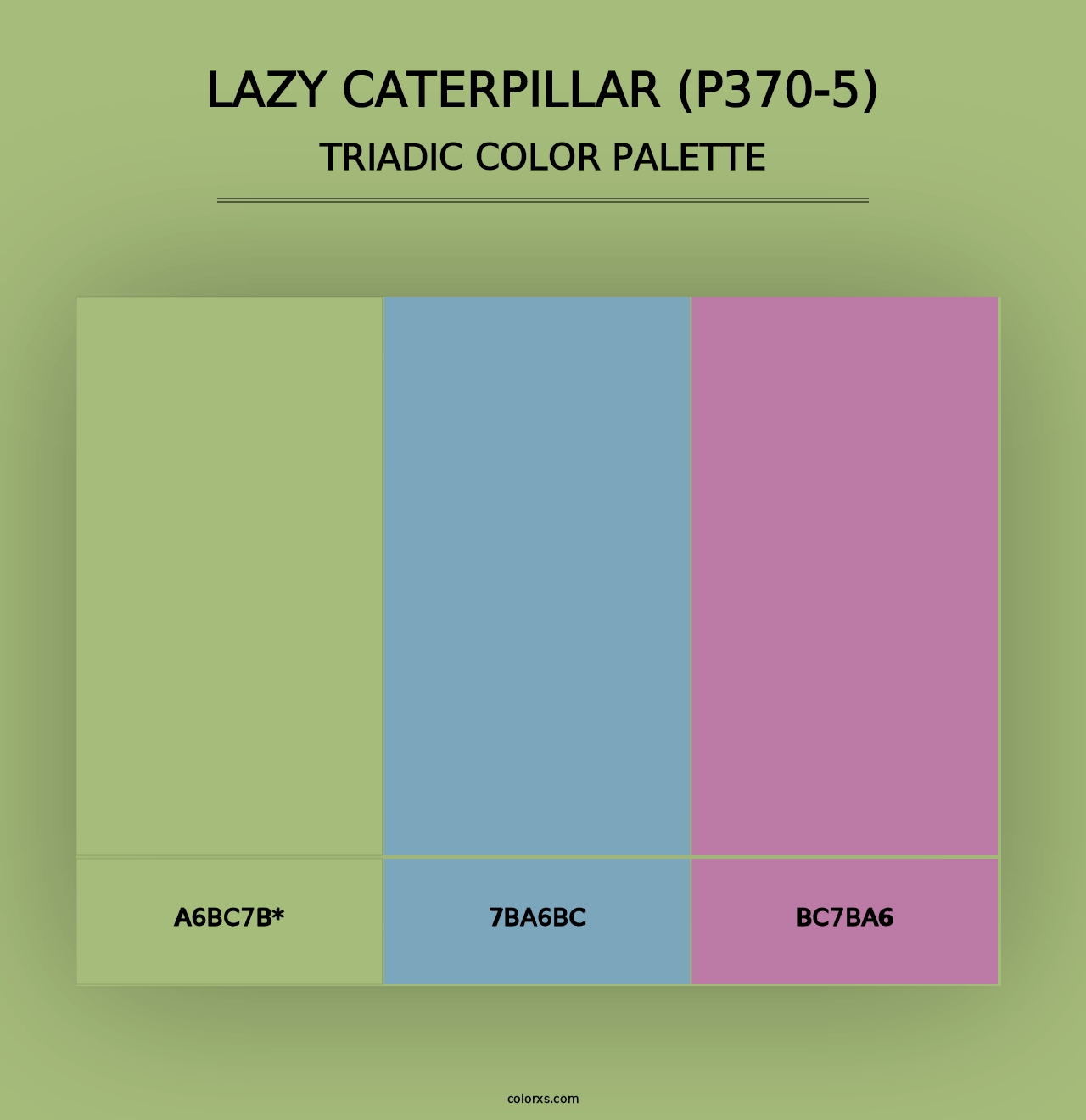 Lazy Caterpillar (P370-5) - Triadic Color Palette