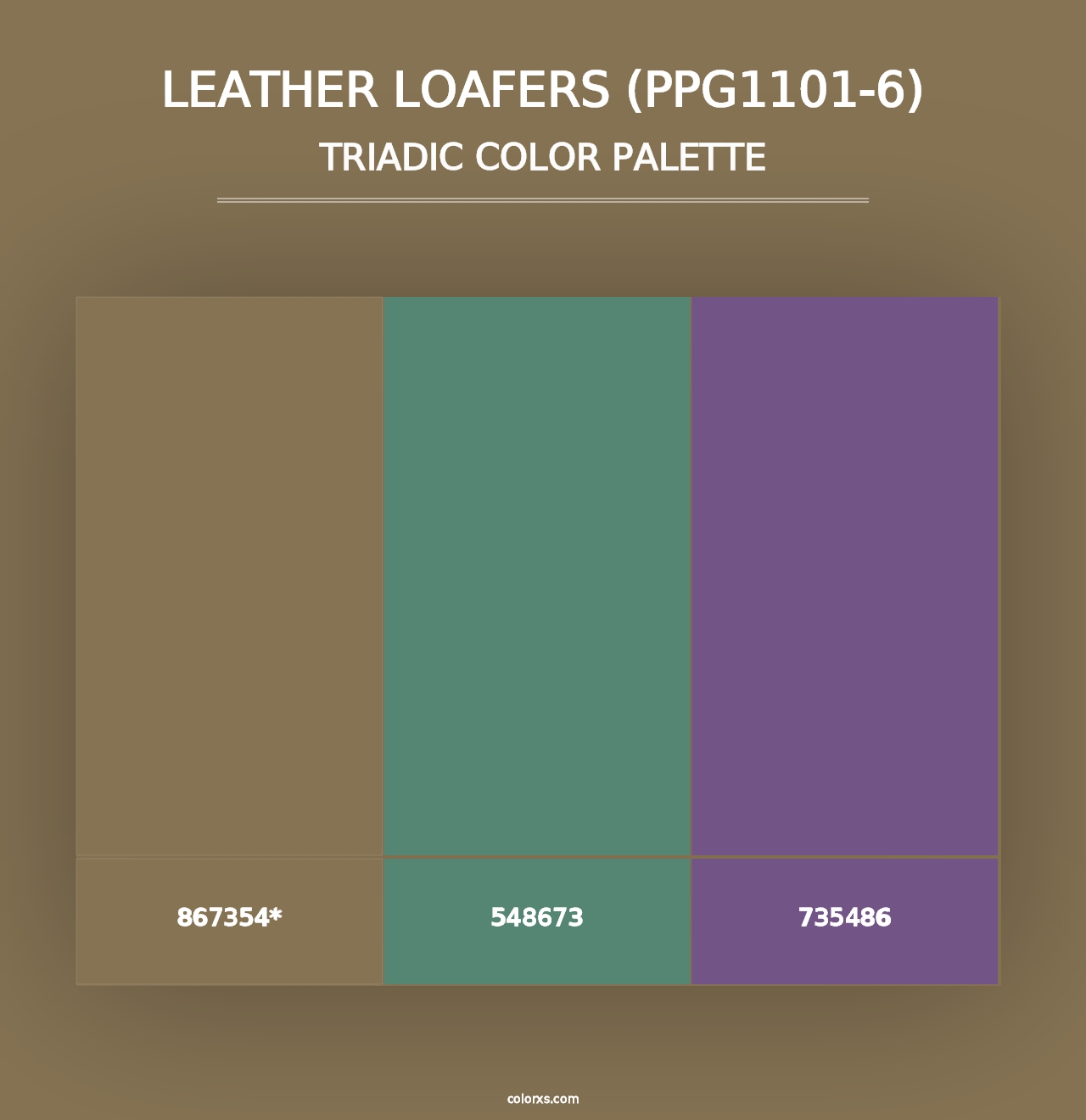 Leather Loafers (PPG1101-6) - Triadic Color Palette