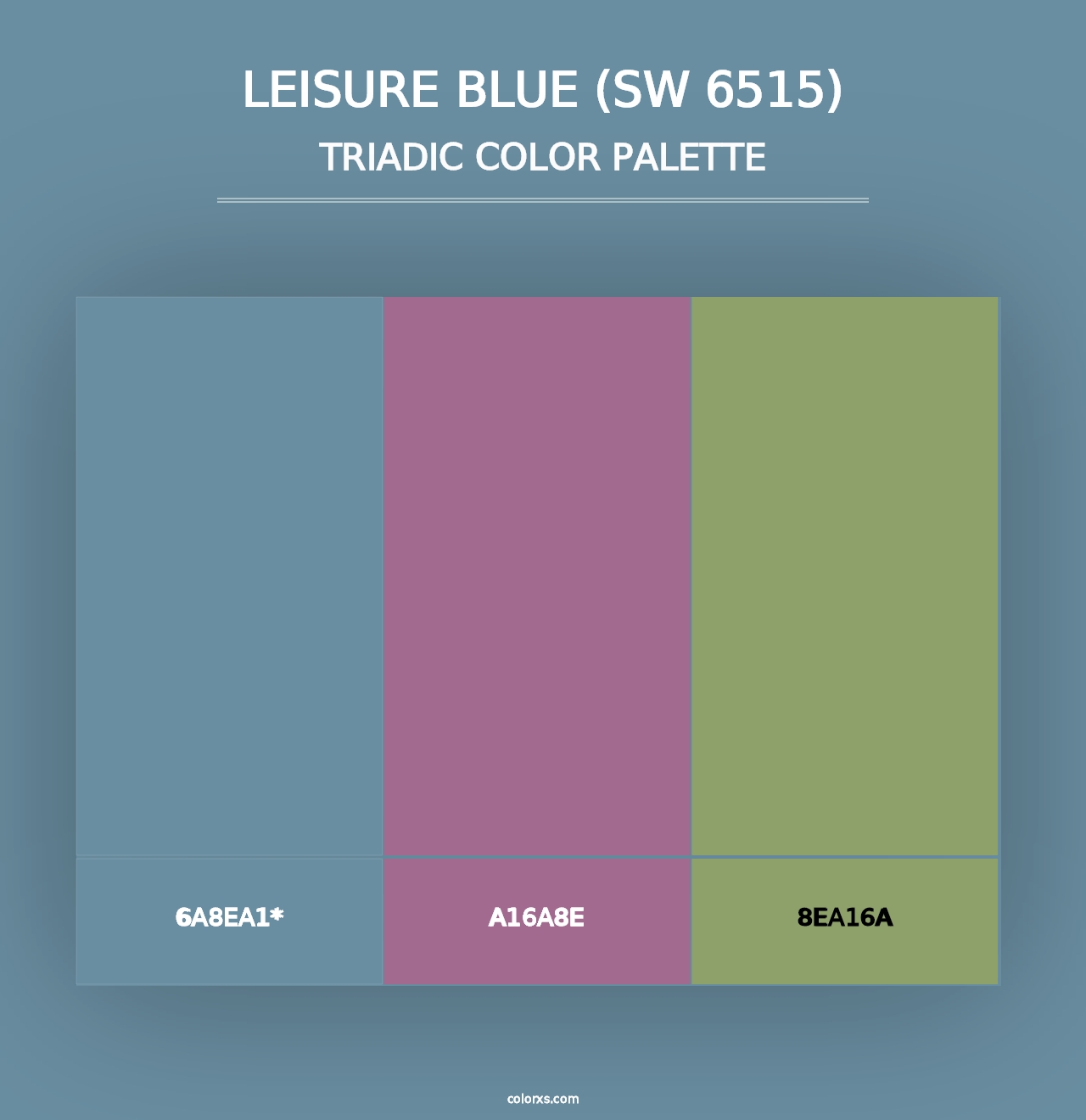 Leisure Blue (SW 6515) - Triadic Color Palette