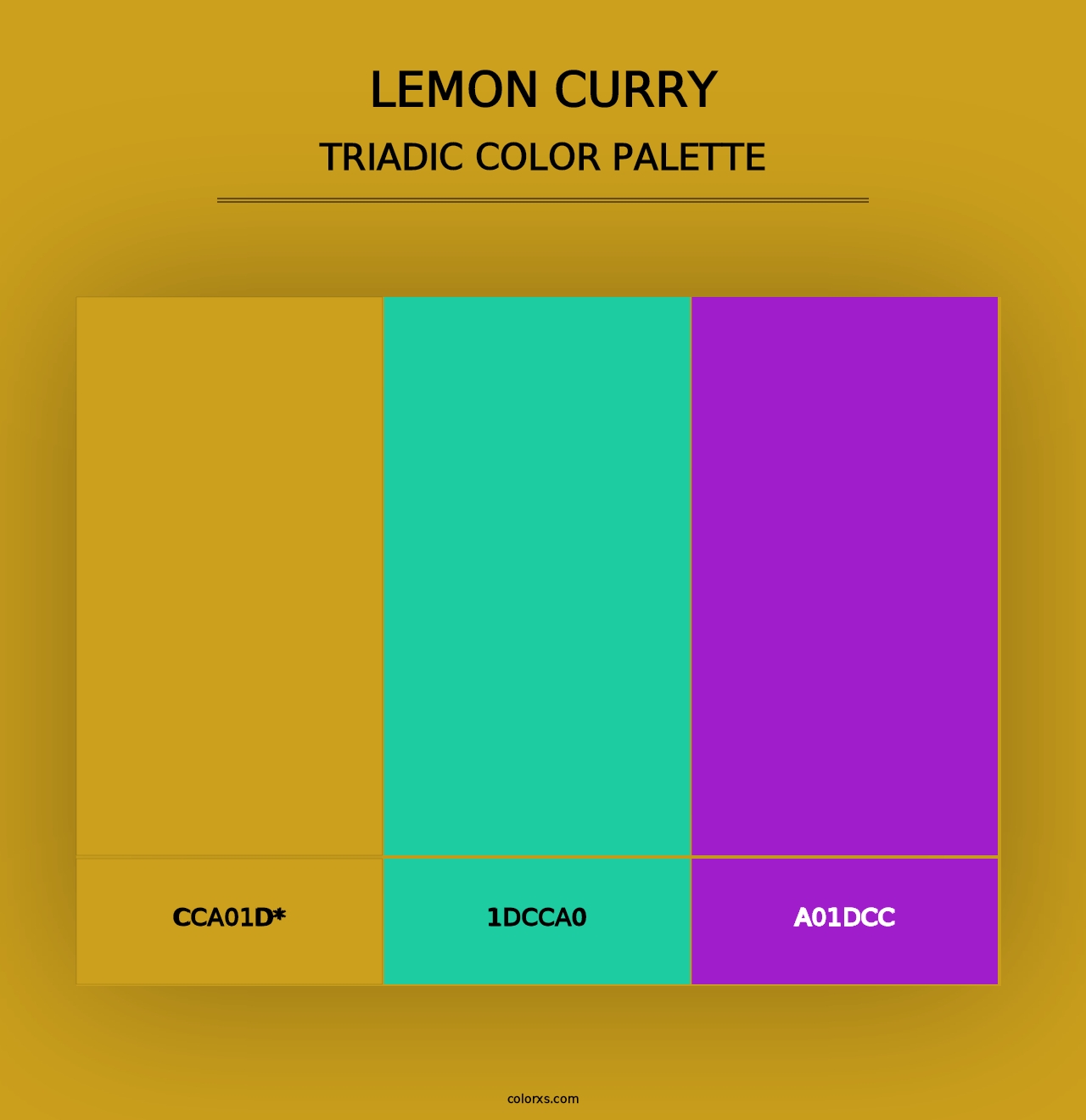 Lemon Curry - Triadic Color Palette