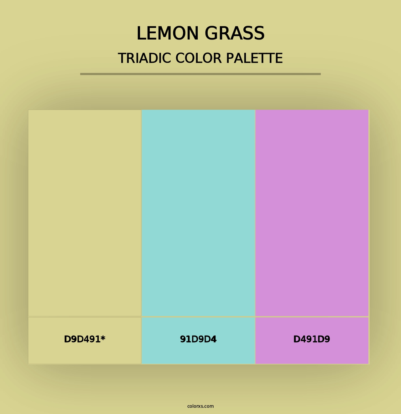 Lemon Grass - Triadic Color Palette