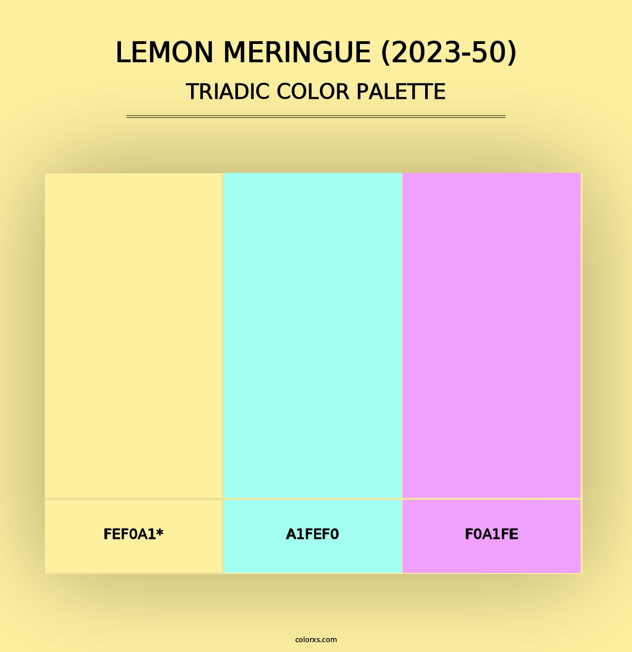 Lemon Meringue (2023-50) - Triadic Color Palette