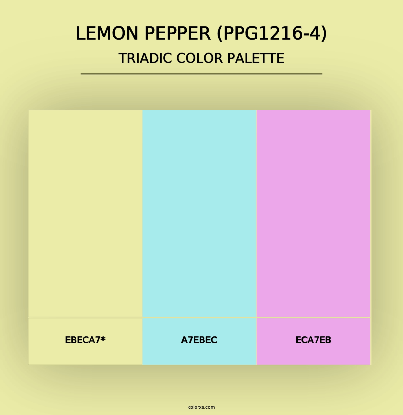 Lemon Pepper (PPG1216-4) - Triadic Color Palette