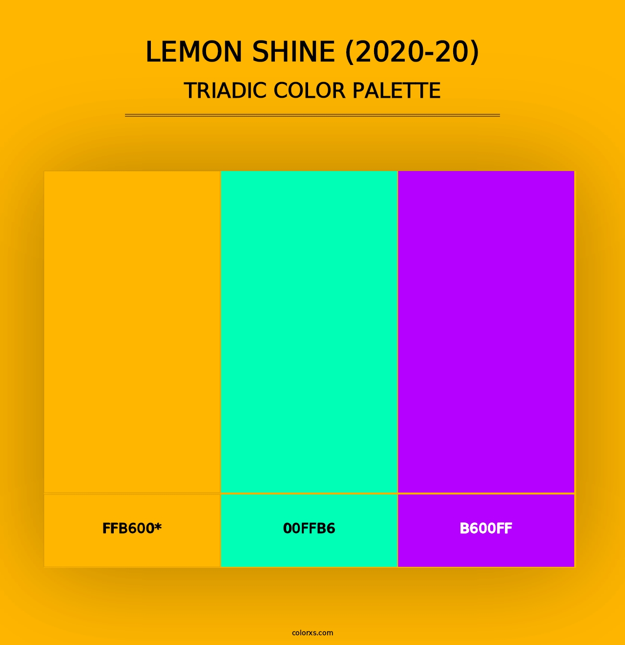 Lemon Shine (2020-20) - Triadic Color Palette