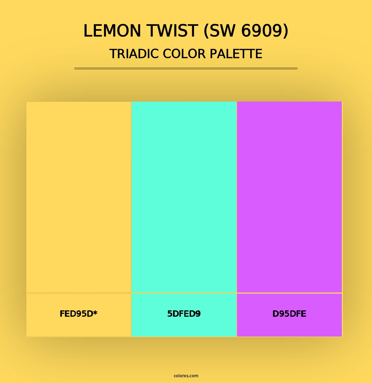 Lemon Twist (SW 6909) - Triadic Color Palette