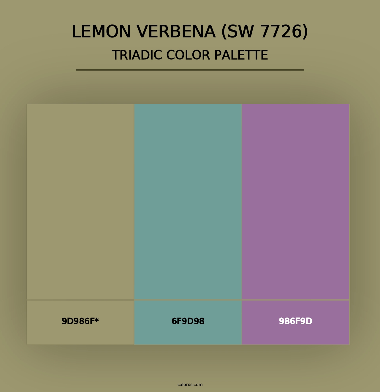 Lemon Verbena (SW 7726) - Triadic Color Palette