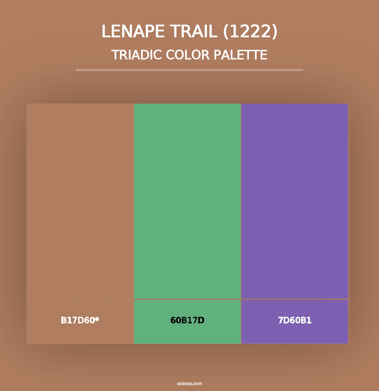 Lenape Trail (1222) - Triadic Color Palette