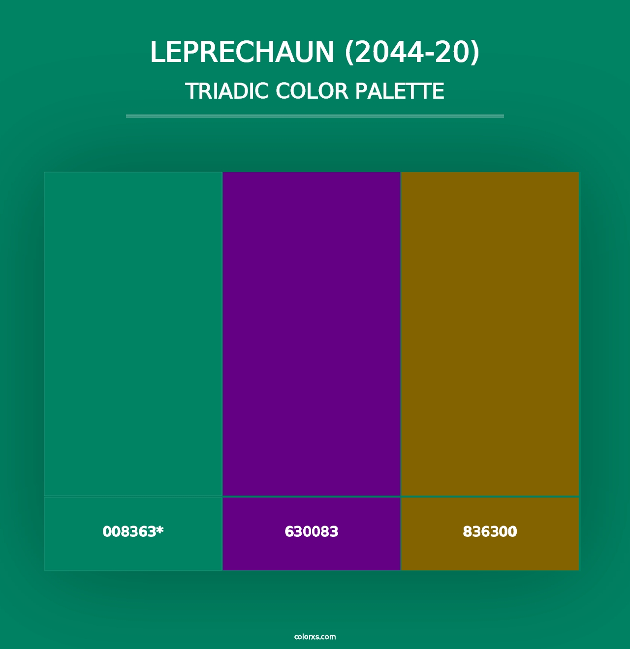 Leprechaun (2044-20) - Triadic Color Palette