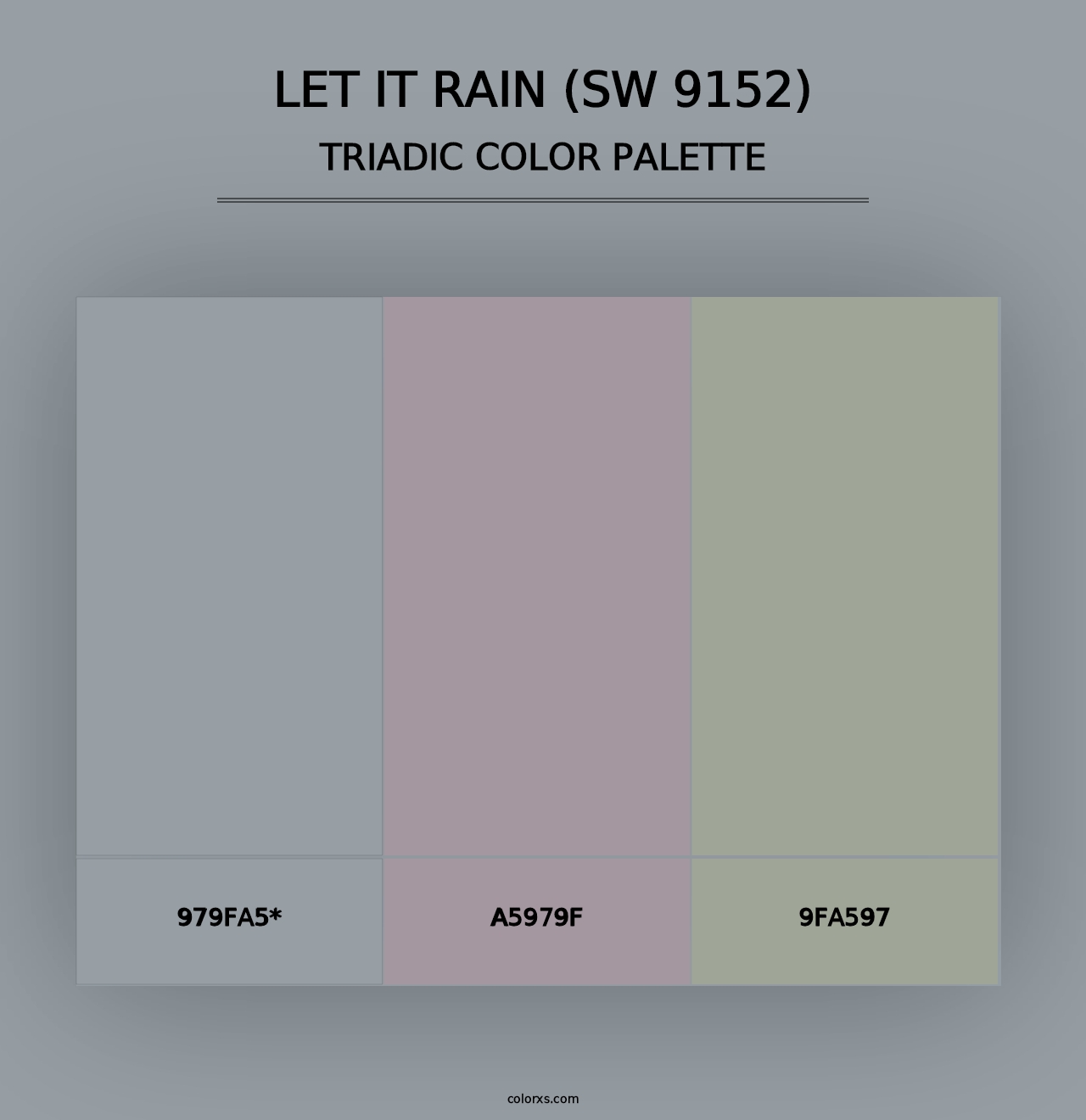 Let it Rain (SW 9152) - Triadic Color Palette