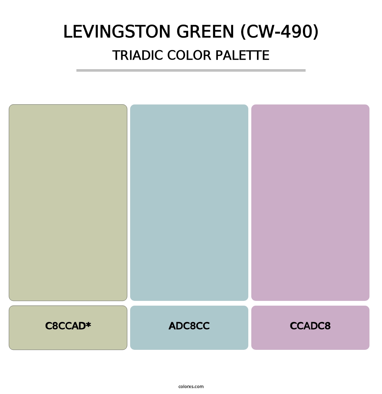 Levingston Green (CW-490) - Triadic Color Palette