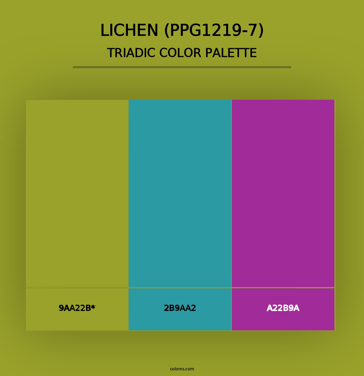 Lichen (PPG1219-7) - Triadic Color Palette