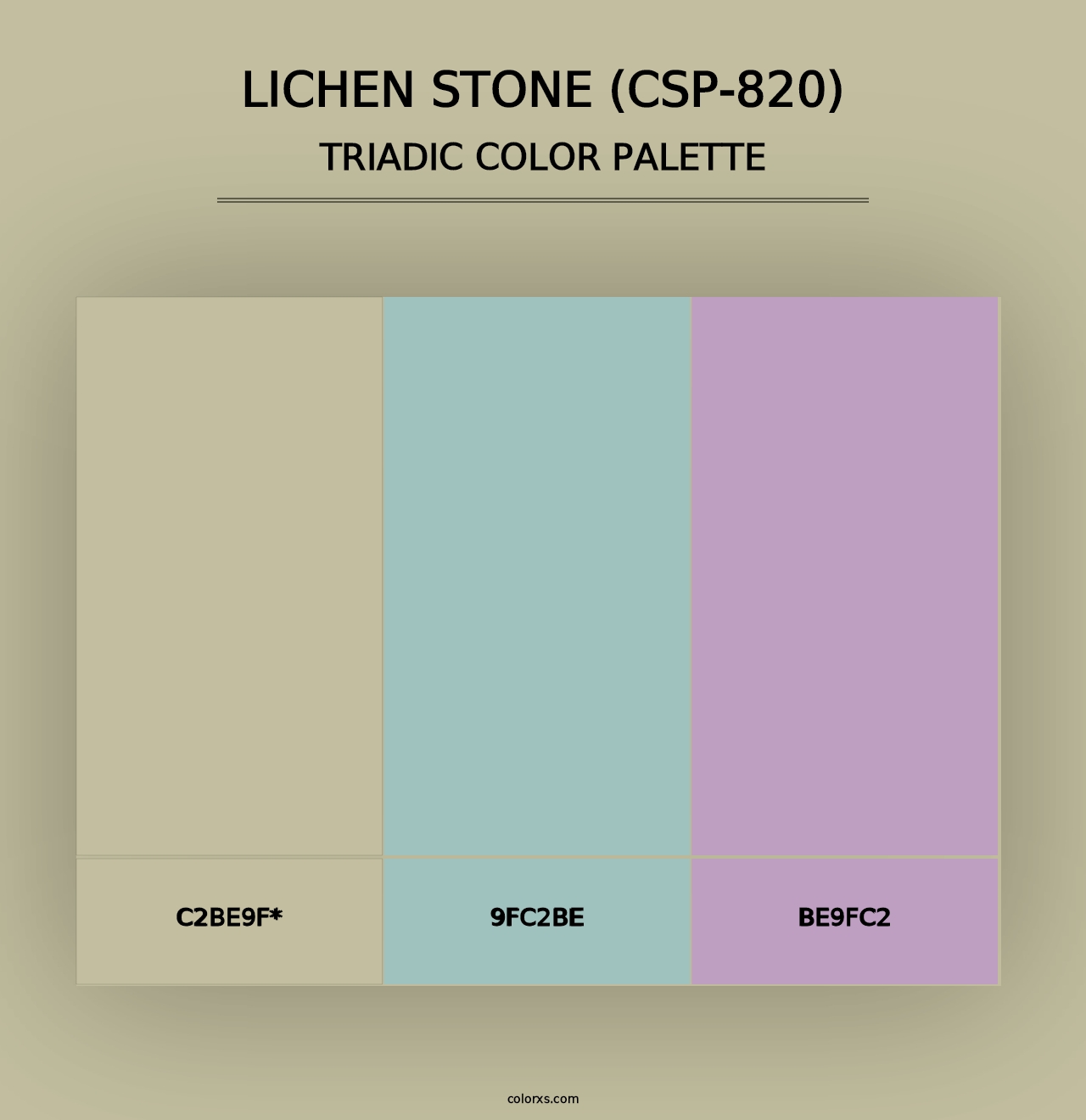 Lichen Stone (CSP-820) - Triadic Color Palette