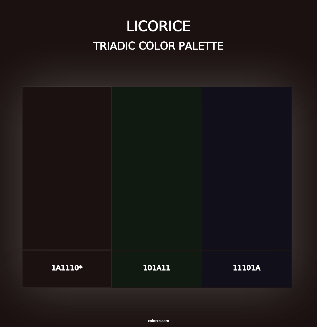 Licorice - Triadic Color Palette