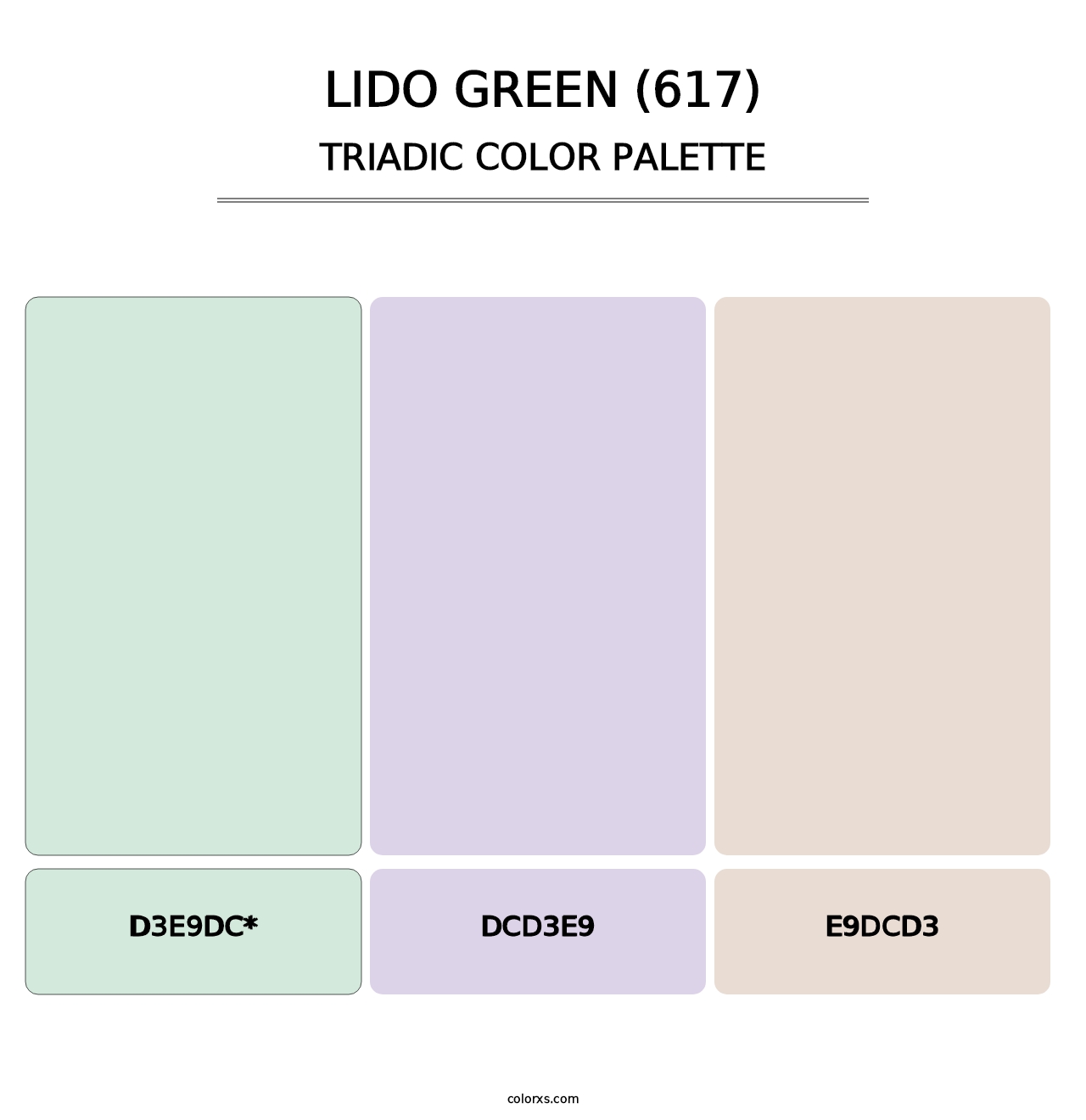 Lido Green (617) - Triadic Color Palette