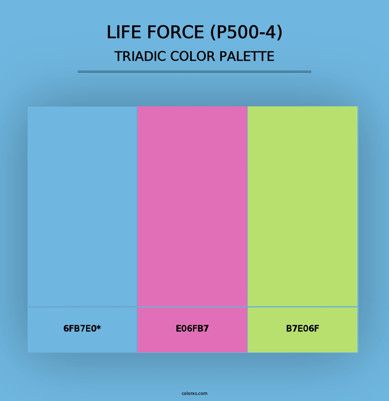 Life Force (P500-4) - Triadic Color Palette