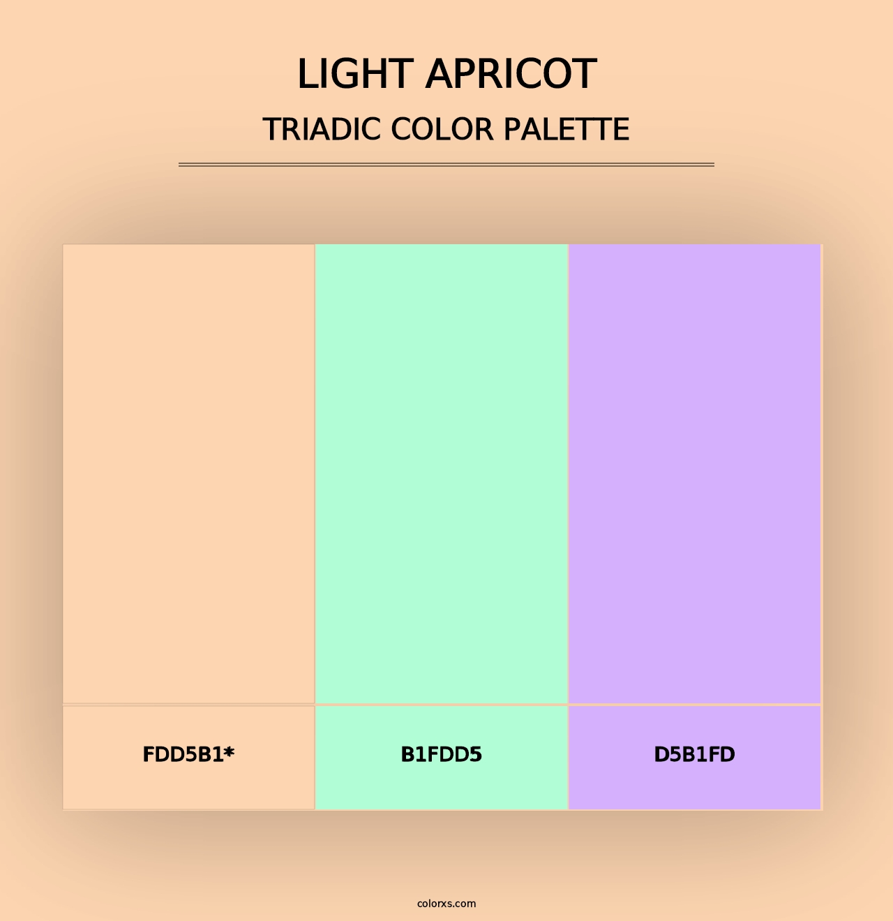 Light Apricot - Triadic Color Palette