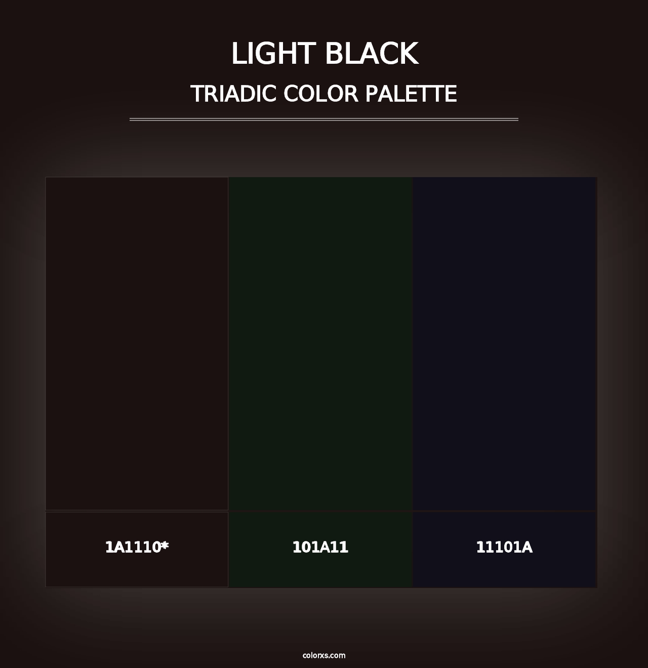 Light Black - Triadic Color Palette