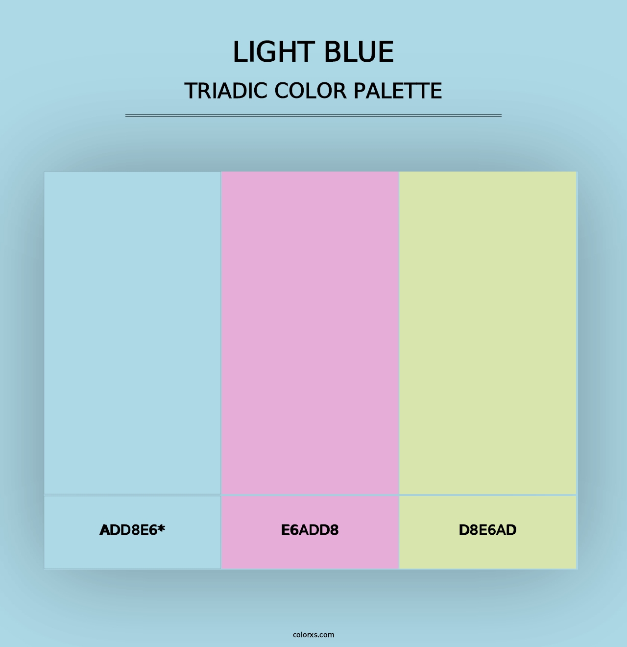 Light Blue - Triadic Color Palette