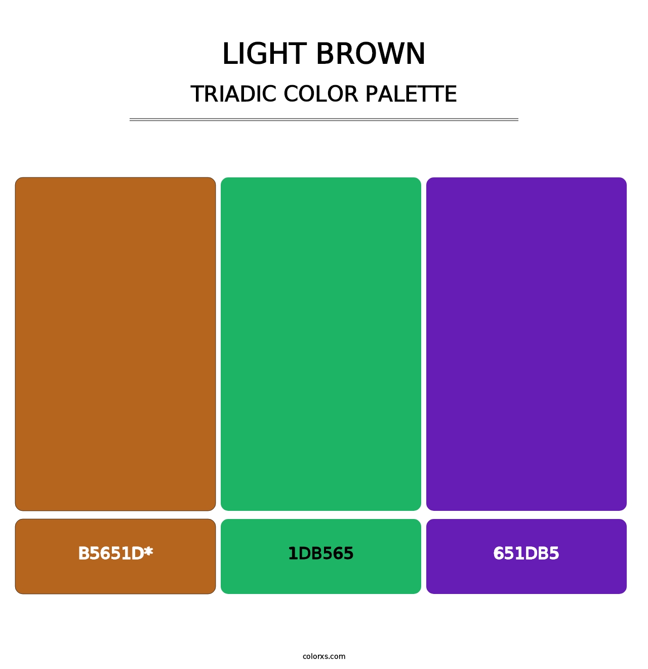 Light Brown - Triadic Color Palette