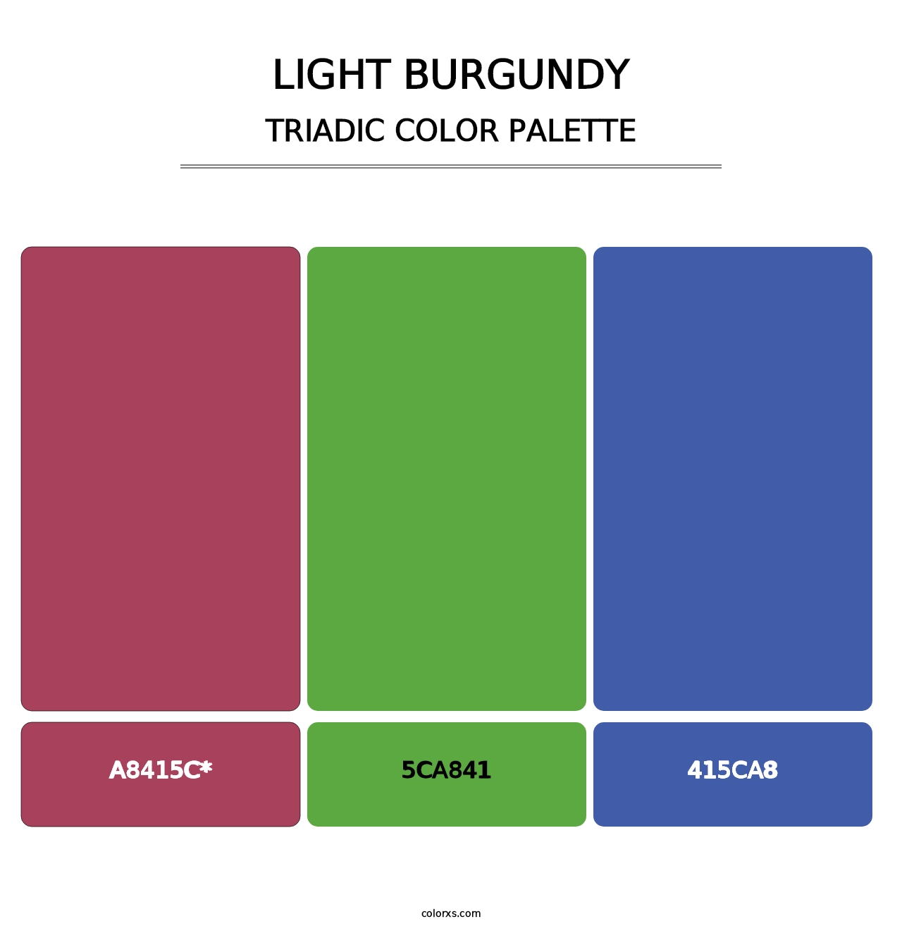 Light Burgundy - Triadic Color Palette